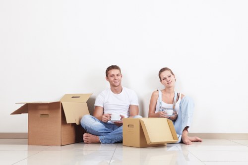 Careful loading of furniture for a Fulham home removal
