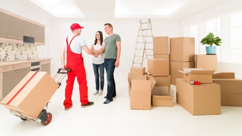 Careful loading of furniture for a local removal in Fulham