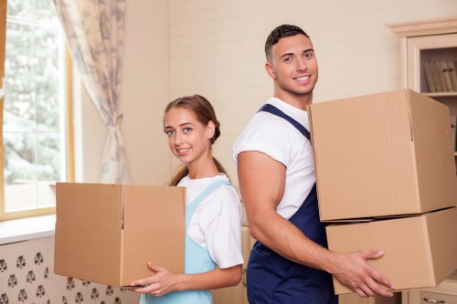 Removal team loading items for a local move in Fulham