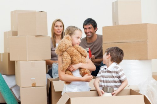 Loading furniture into a removals van for a Fulham move